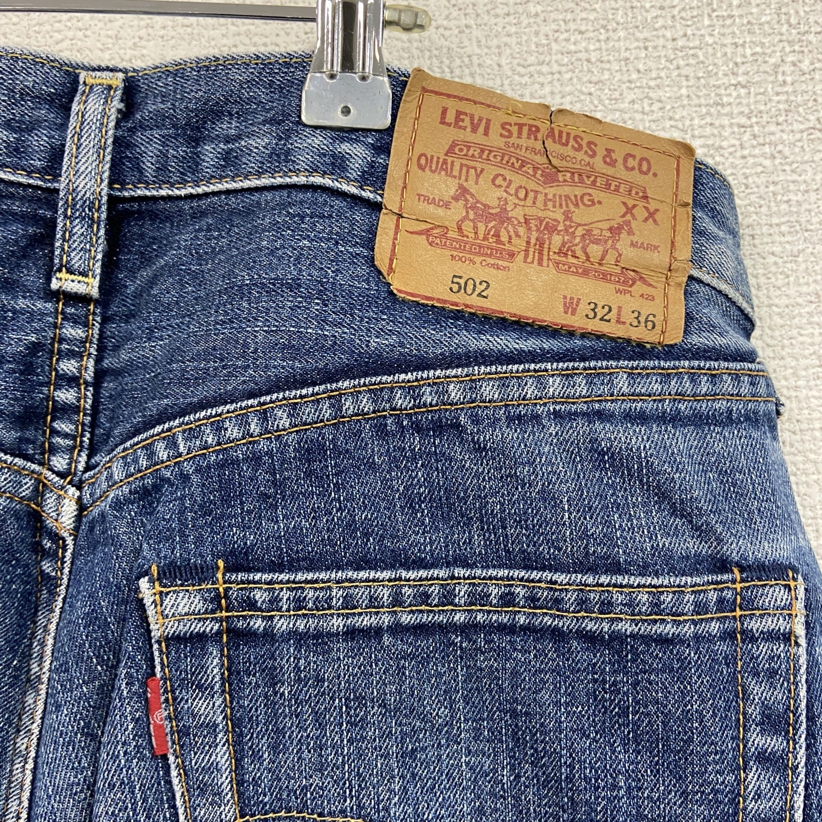 Levi's　リーバイス　502　デニムパンツ/ジーンズ　ジップフライ　縦落ち　インディゴ　W32サイズ