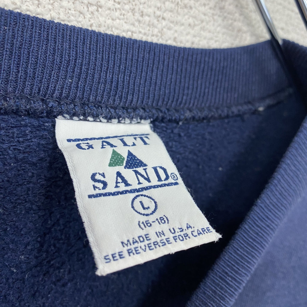 80s～　GALT SAND　スウェット/トレーナー　ヴィンテージ　カレッジプリント　紺　ネイビー　Lサイズ