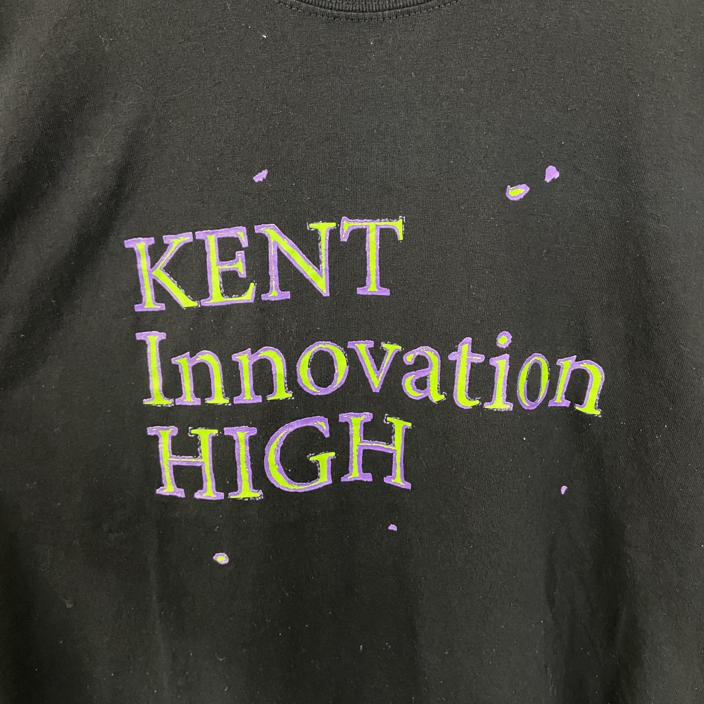 古着 used　GILDAN　ギルダン　半袖デザインプリントTシャツ　バックプリント　クルーネック　黒　ブラック　KENT