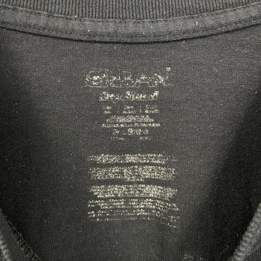 古着 used　GILDAN　ギルダン　半袖デザインプリントTシャツ　バックプリント　クルーネック　黒　ブラック　KENT