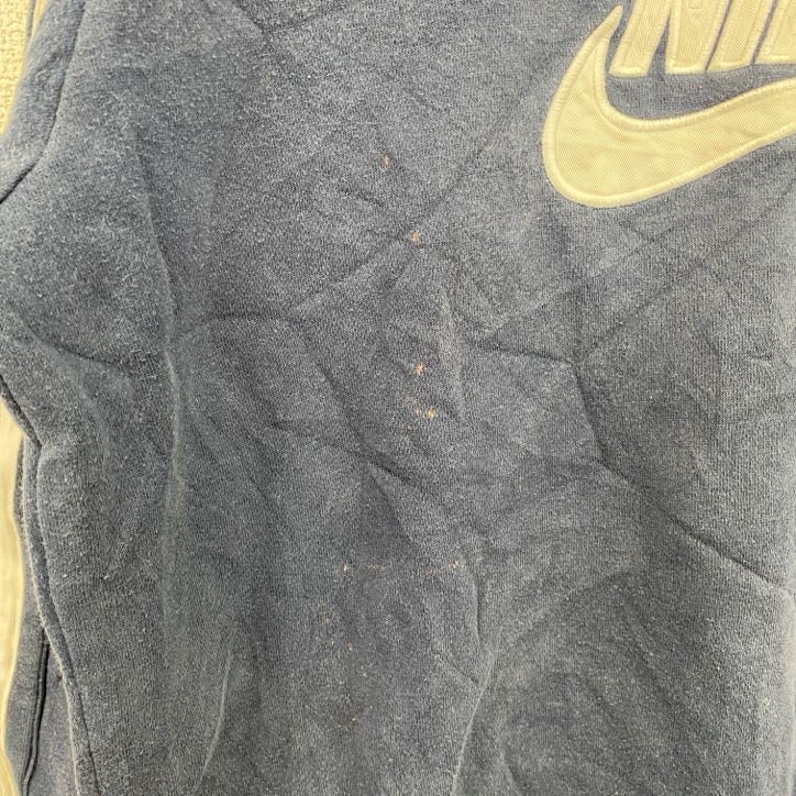 00s　NIKE　ナイキ　スウェット/トレーナー　ヴィンテージ　ロゴ刺繡　紺　ネイビー　Lサイズ