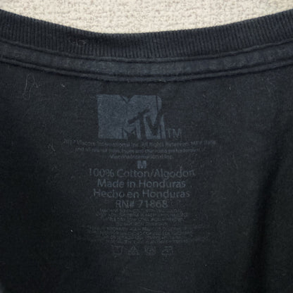 古着 used　MTV Daria ダリア　半袖ビックプリントTシャツ　レトロデザイン　クルーネック　黒　ブラック　Mサイズ