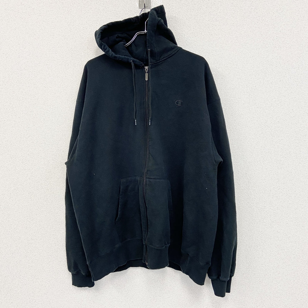 champion　チャンピオン　フルジップスウェットパーカー/フーディー　黒　ブラック　2XLサイズ