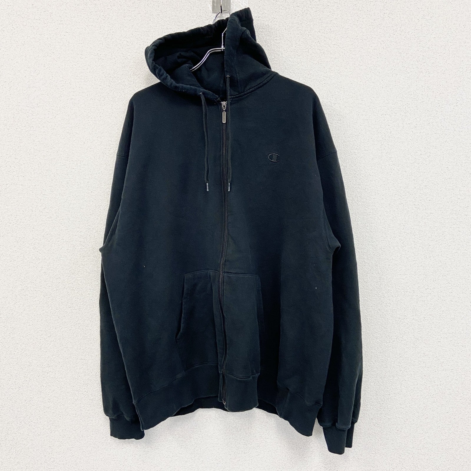champion　チャンピオン　フルジップスウェットパーカー/フーディー　黒　ブラック　2XLサイズ