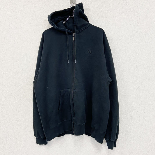 champion　チャンピオン　フルジップスウェットパーカー/フーディー　黒　ブラック　2XLサイズ