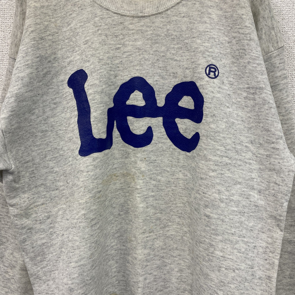 90s　Lee　リー　ロゴプリントスウェット/トレーナー　ヴィンテージ　灰色　グレー　Mサイズ
