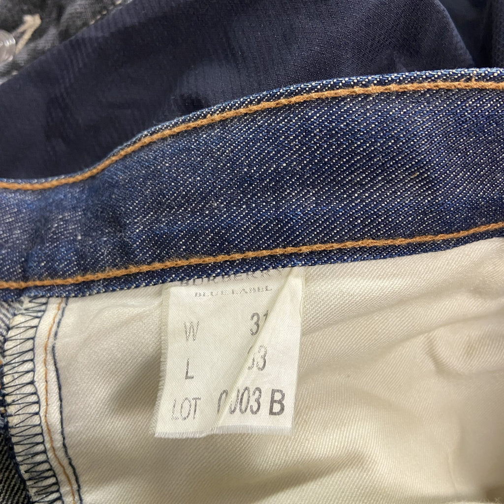 Burberrys　バーバリー　デニムパンツ/ジーンズ　ノバチェック　ボタン開き　インディゴ　W31サイズ