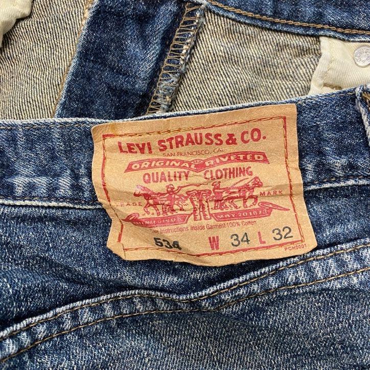 Levi's　リーバイス　534　デニムパンツジーンズ　ジップフライ　インディゴ　34サイズ