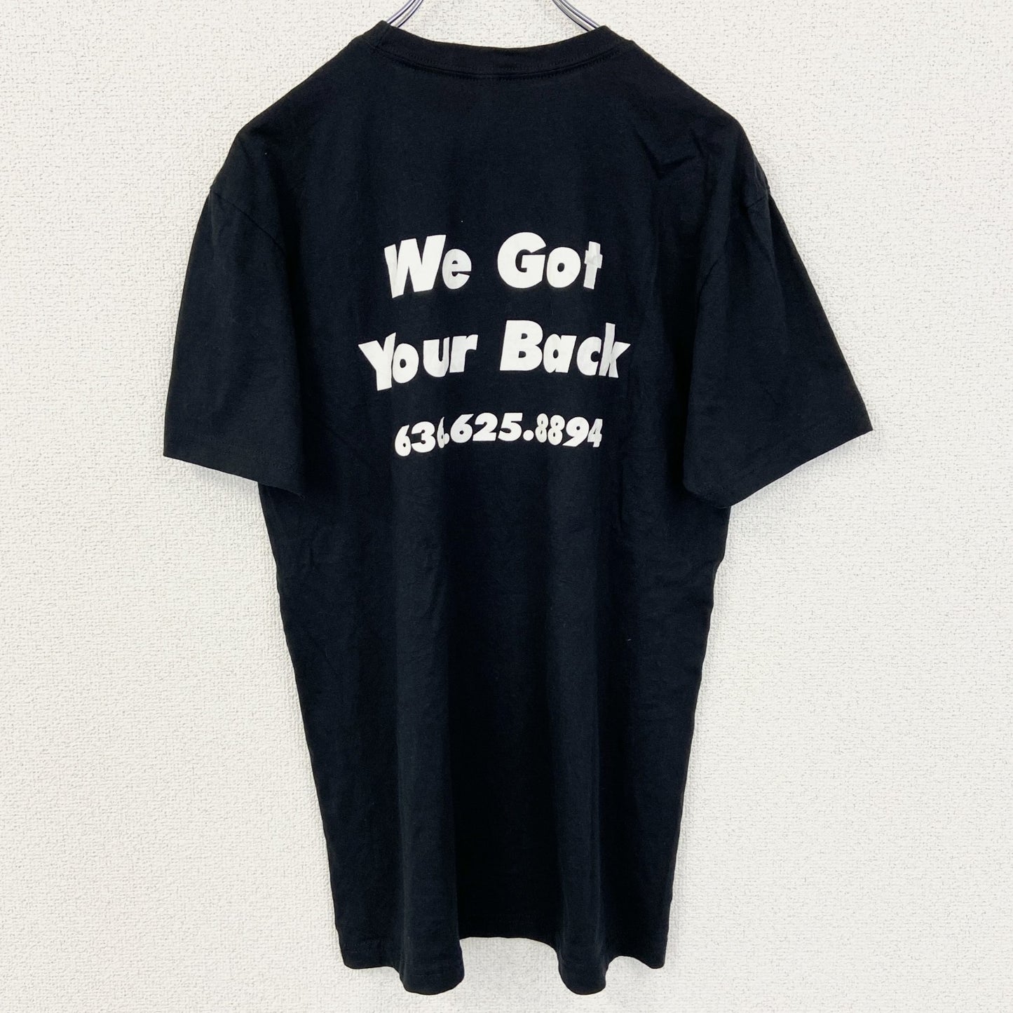 古着 used　NEXT LEVEL　半袖プリントTシャツ　SPORTS AND FAMILY　クルーネック　ブラック　Mサイズ