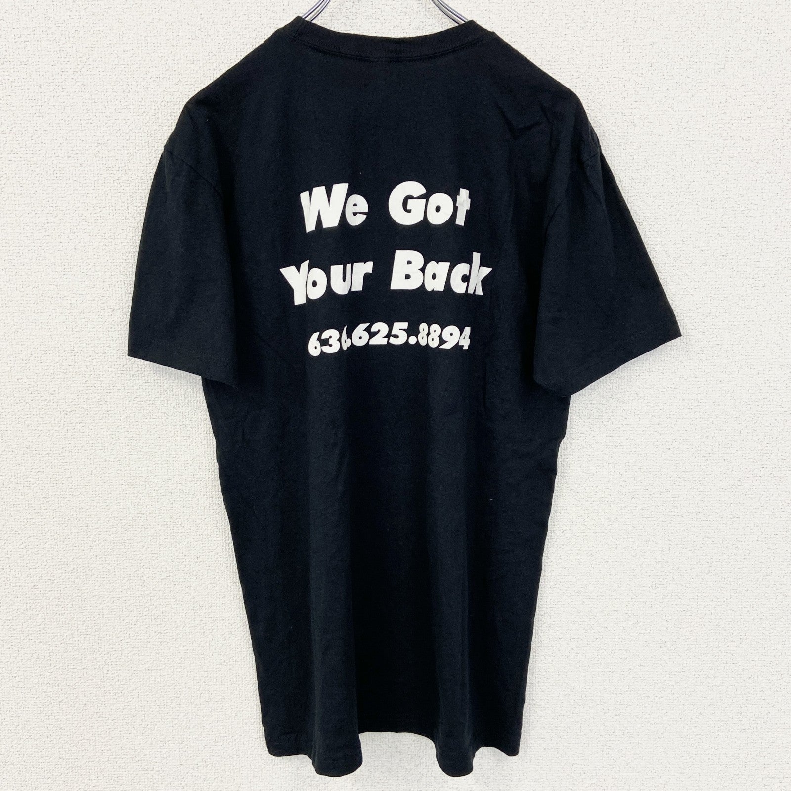 古着 used　NEXT LEVEL　半袖プリントTシャツ　SPORTS AND FAMILY　クルーネック　ブラック　Mサイズ