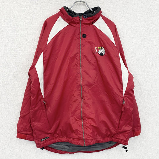 90s　Holloway　ホロウェイ　フルジップナイロンジャケット　ヴィンテージ　赤　レッド　Lサイズ