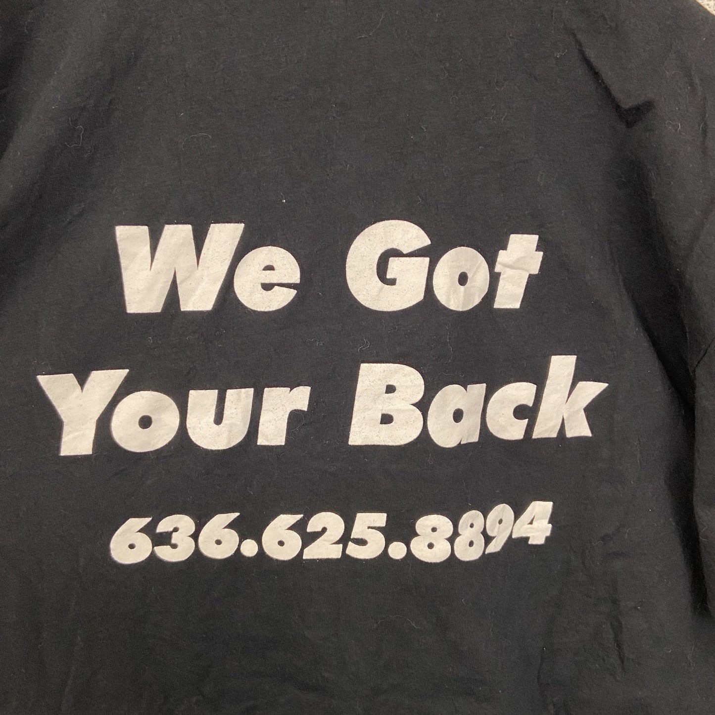 古着 used　NEXT LEVEL　半袖プリントTシャツ　SPORTS AND FAMILY　クルーネック　ブラック　Mサイズ