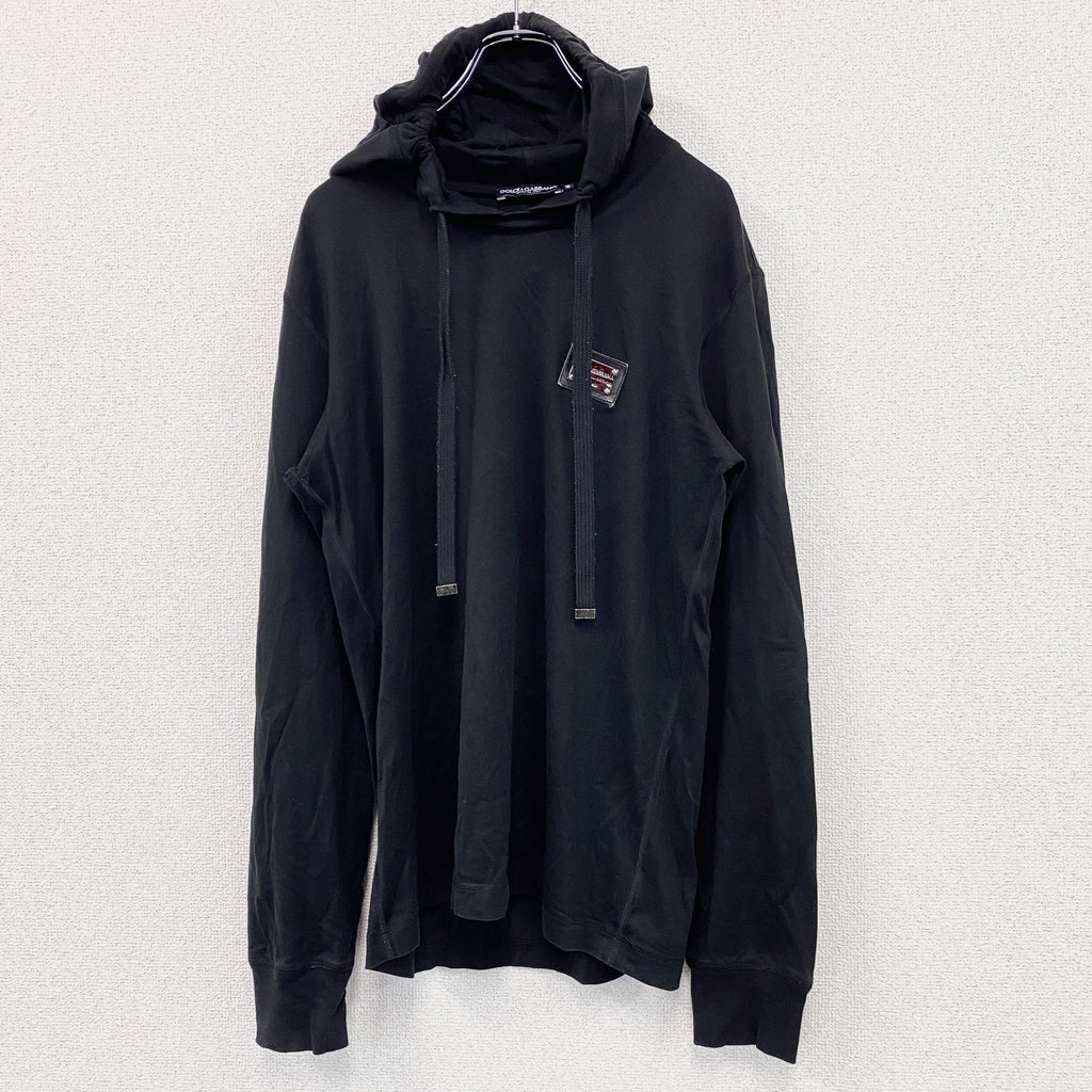 DOLCE＆GABBANA　ドルチェ＆ガッパーナ　スウェットパーカー/フーディー　黒　ブラック　48