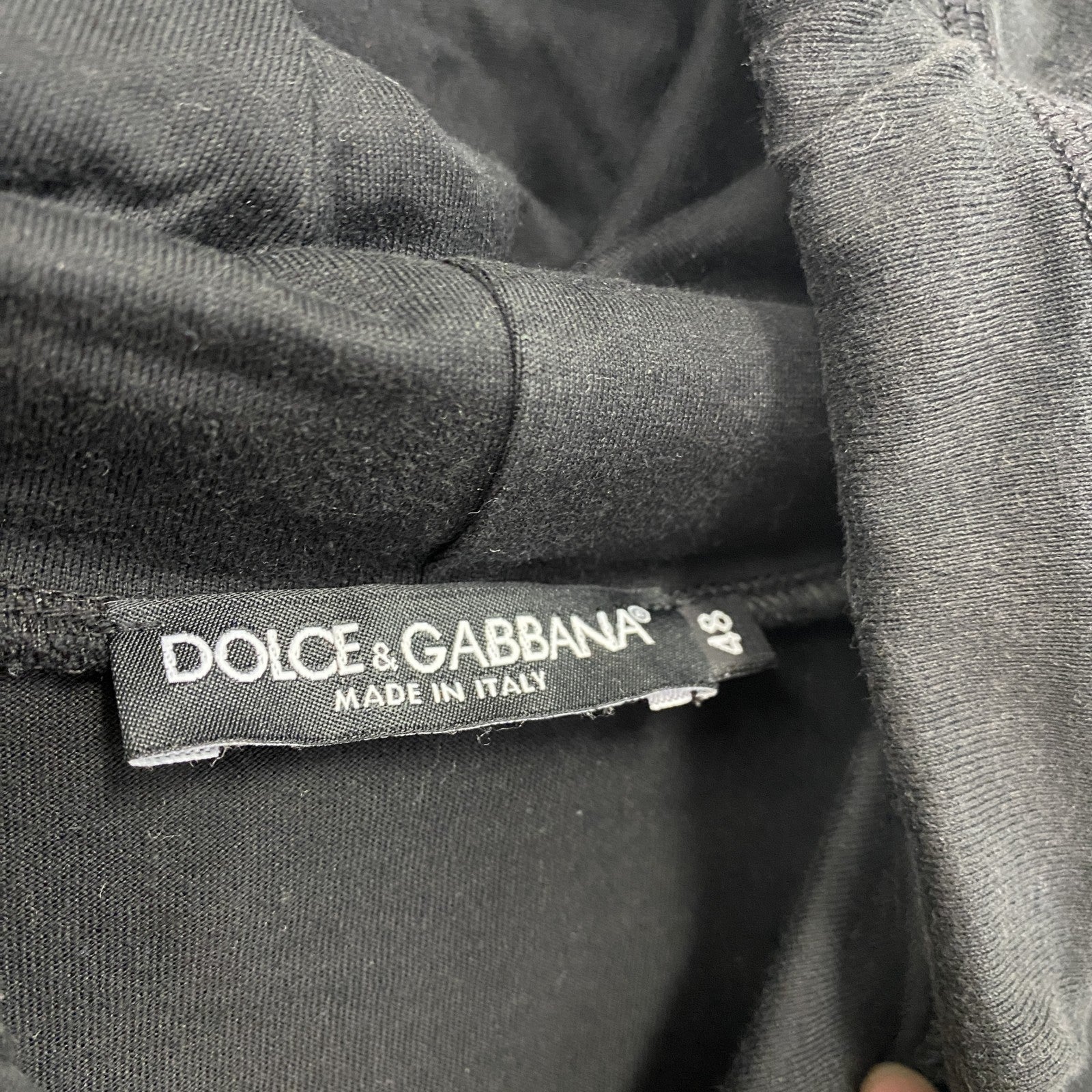 DOLCE＆GABBANA　ドルチェ＆ガッパーナ　スウェットパーカー/フーディー　黒　ブラック　48