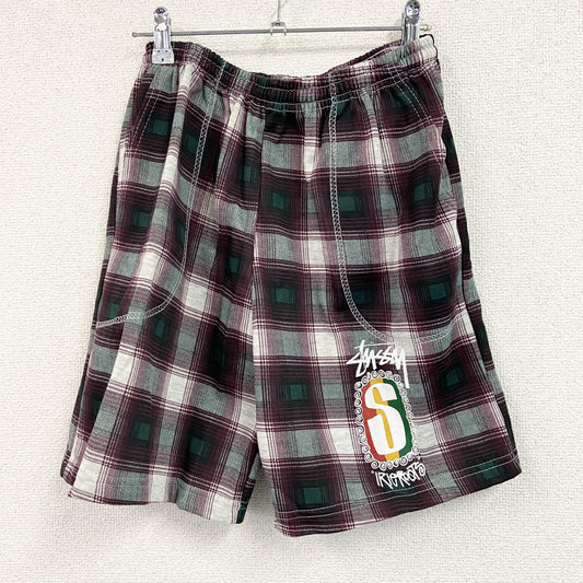 stussy　ステューシー　ハーフパンツ/ショートパンツ　チェック柄　総柄　マルチカラー　Mサイズ
