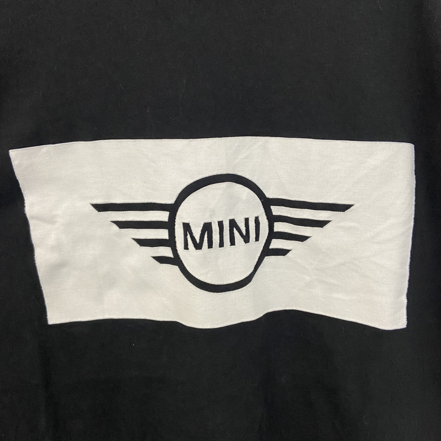 古着 used　MINI ミニクーパー　半袖ロゴデザインTシャツ　クルーネック　シンプルデザイン　黒　ブラック　Lサイズ