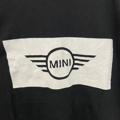 古着 used　MINI ミニクーパー　半袖ロゴデザインTシャツ　クルーネック　シンプルデザイン　黒　ブラック　Lサイズ