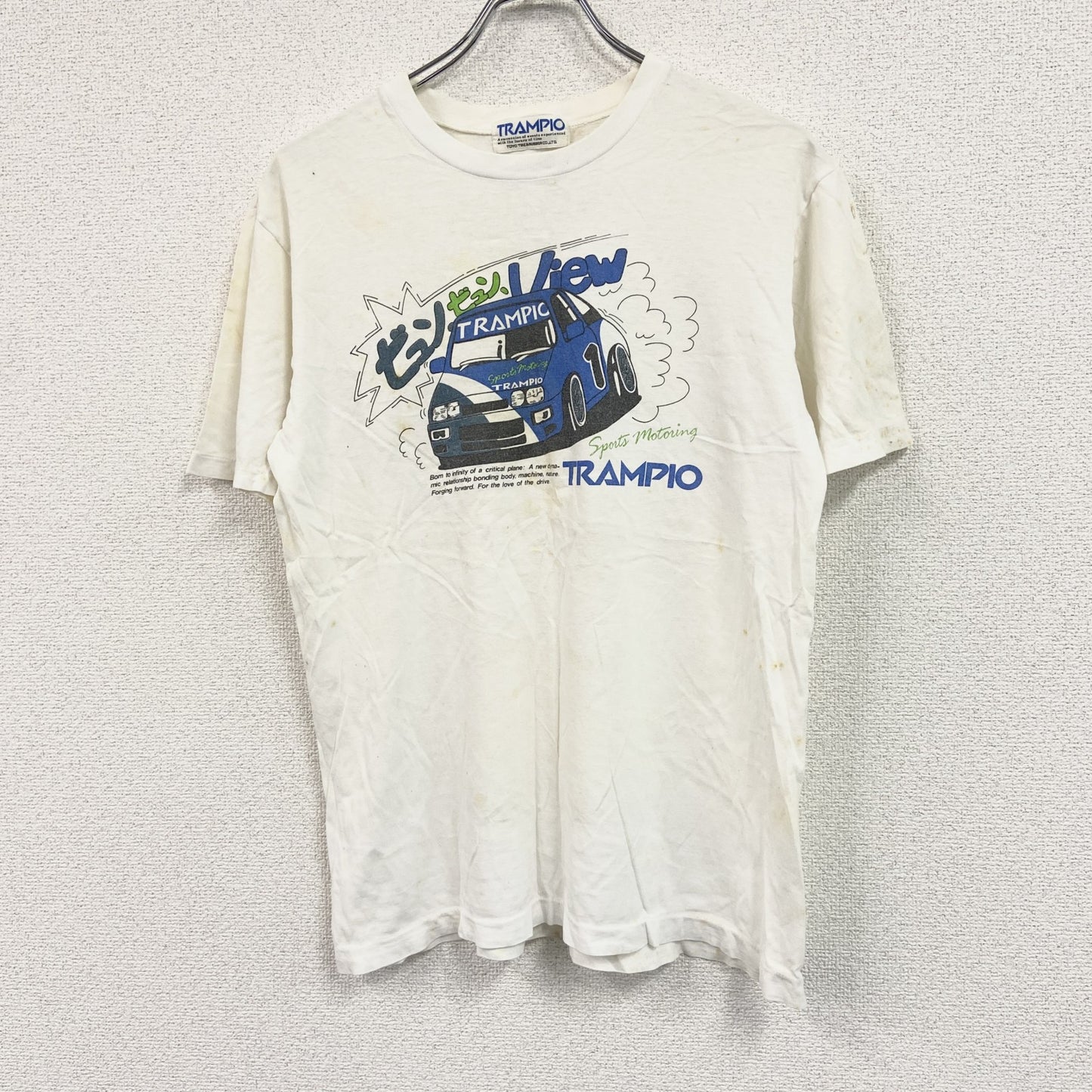 TRAMPIO　トランピオ　半袖プリントＴシャツ　シングルステッチ　白　ホワイト