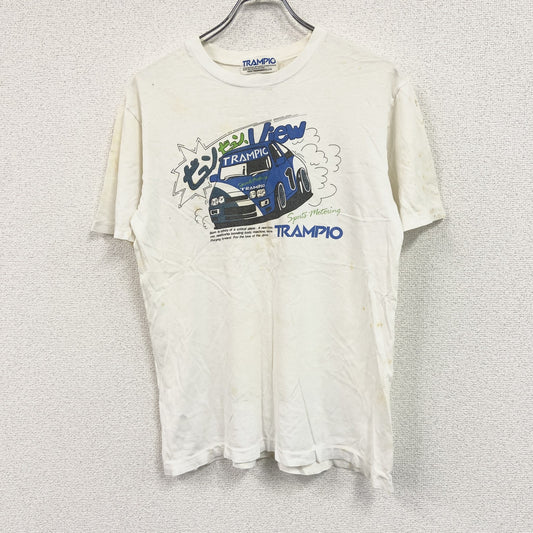 TRAMPIO　トランピオ　半袖プリントＴシャツ　シングルステッチ　白　ホワイト