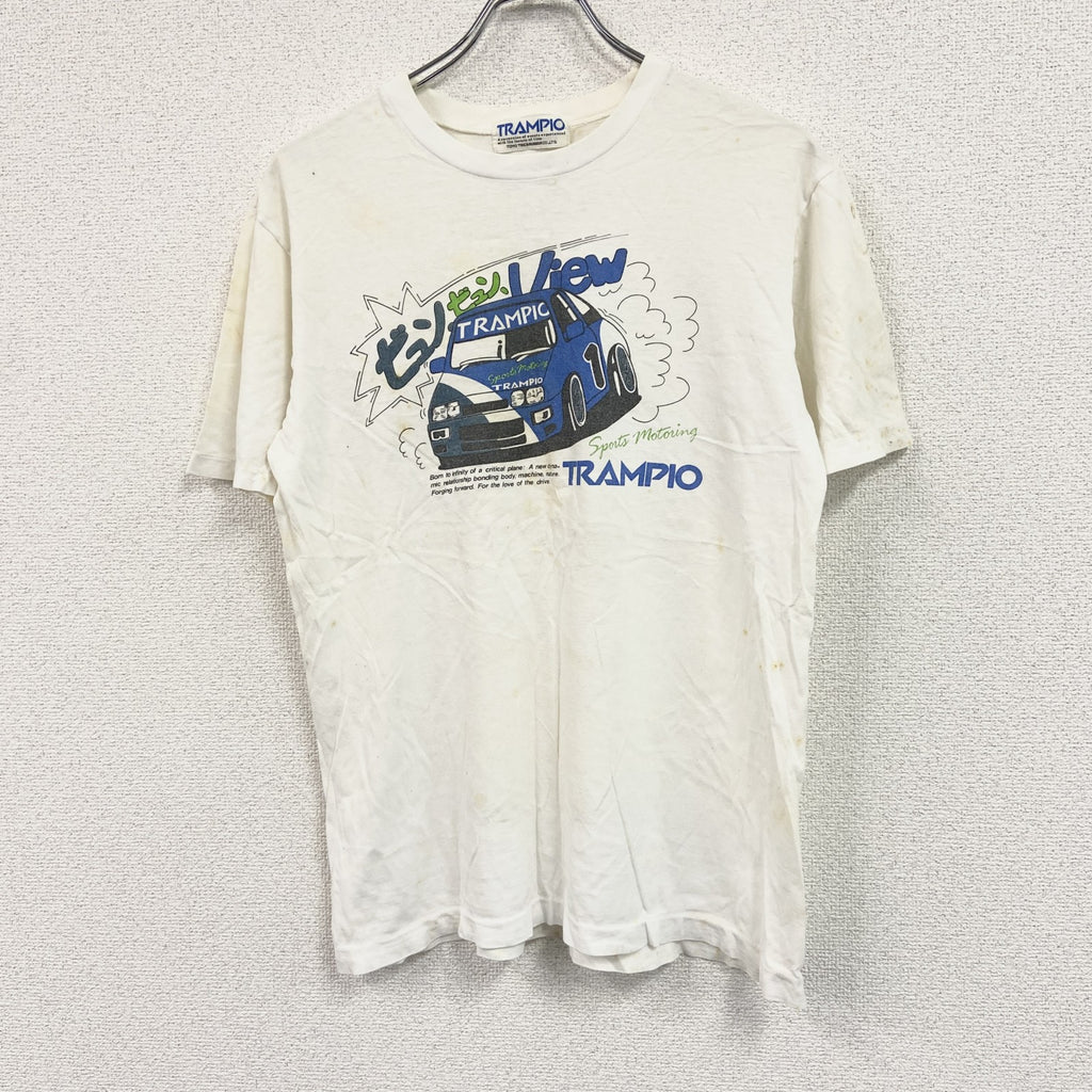 TRAMPIO　トランピオ　半袖プリントＴシャツ　シングルステッチ　白　ホワイト