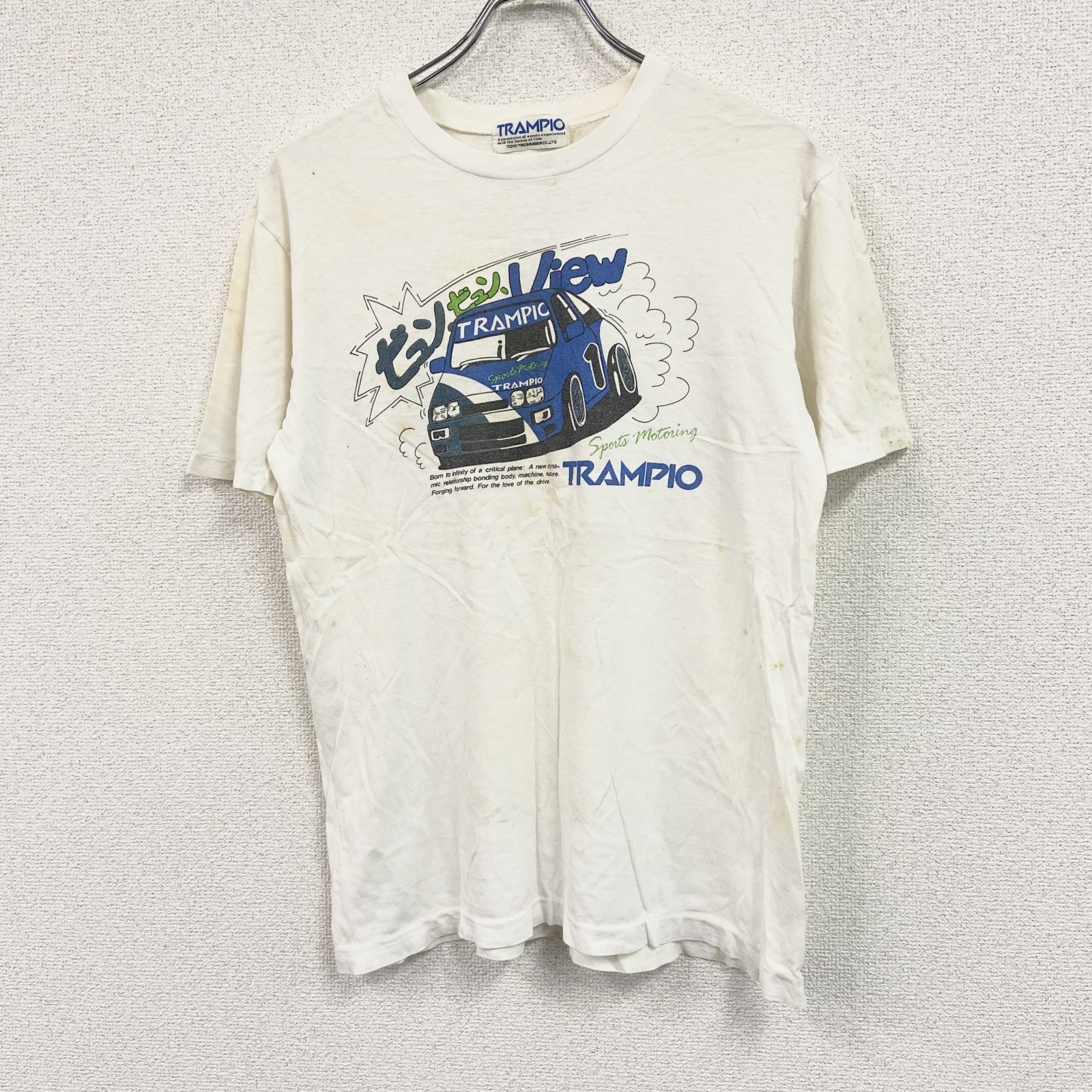 TRAMPIO　トランピオ　半袖プリントＴシャツ　シングルステッチ　白　ホワイト