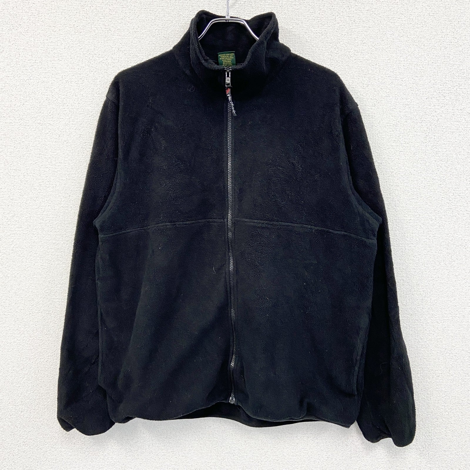 90s　Cabela's　カベラス　フルジップフリースジャケット　POLARTEC　ポーラテック　黒　ブラック　Lサイズ