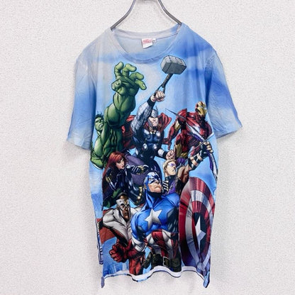 MARVEL　AVENGERS　マーベル　アベンジャーズ　半袖プリントTシャツ　総柄　182サイズ