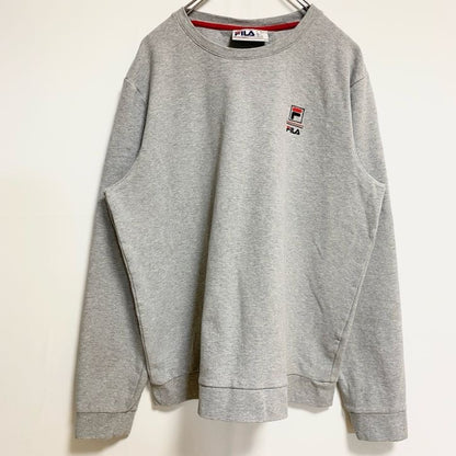 FILA　フィラ　スウェット/トレーナー　ワンポイント　スポーツミックス　ビッグシルエット　灰色　グレー　Lサイズ
