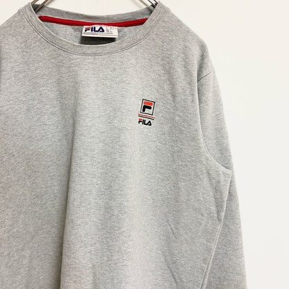 FILA　フィラ　スウェット/トレーナー　ワンポイント　スポーツミックス　ビッグシルエット　灰色　グレー　Lサイズ