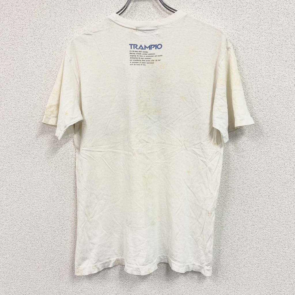 TRAMPIO　トランピオ　半袖プリントＴシャツ　シングルステッチ　白　ホワイト