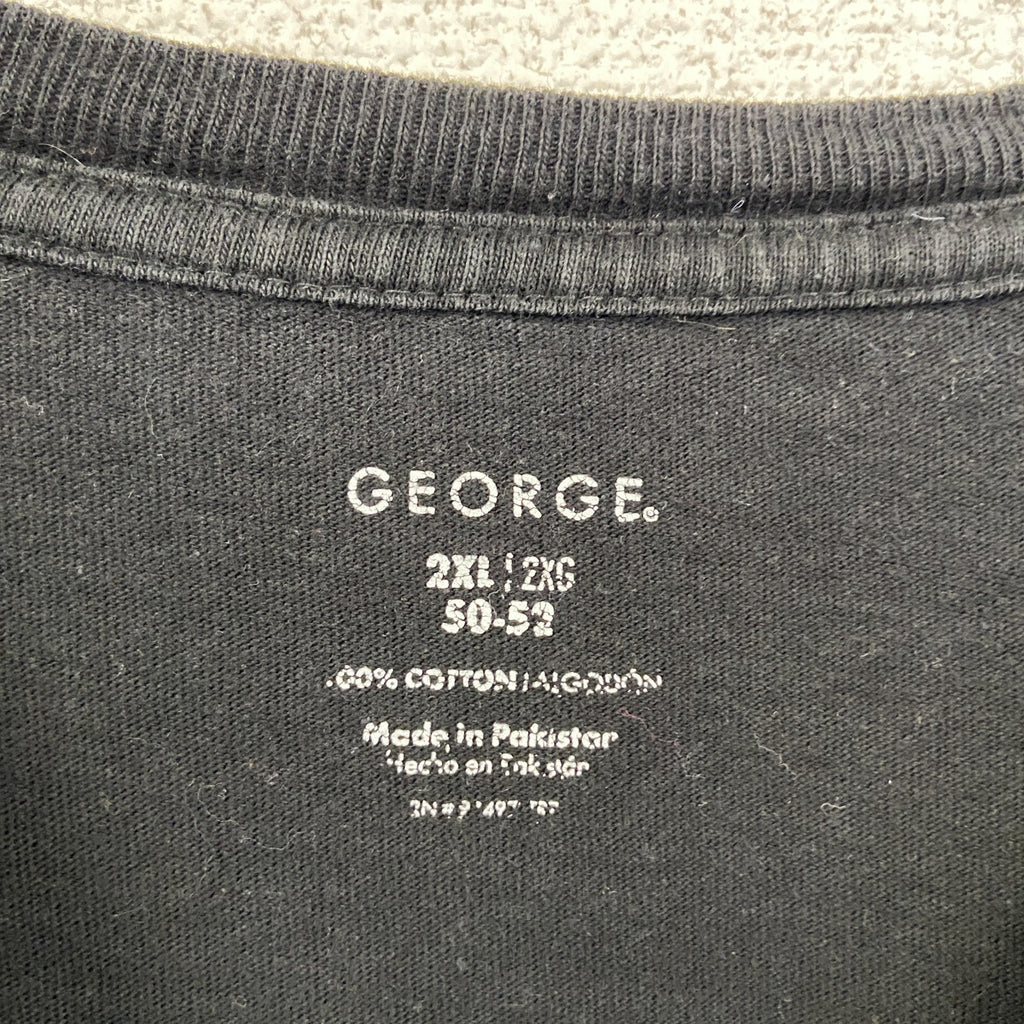 古着 used　GEORGE　半袖バックプリントポケットTシャツ　ROAD TO PARADISE　ビックシルエット　XXLサイズ