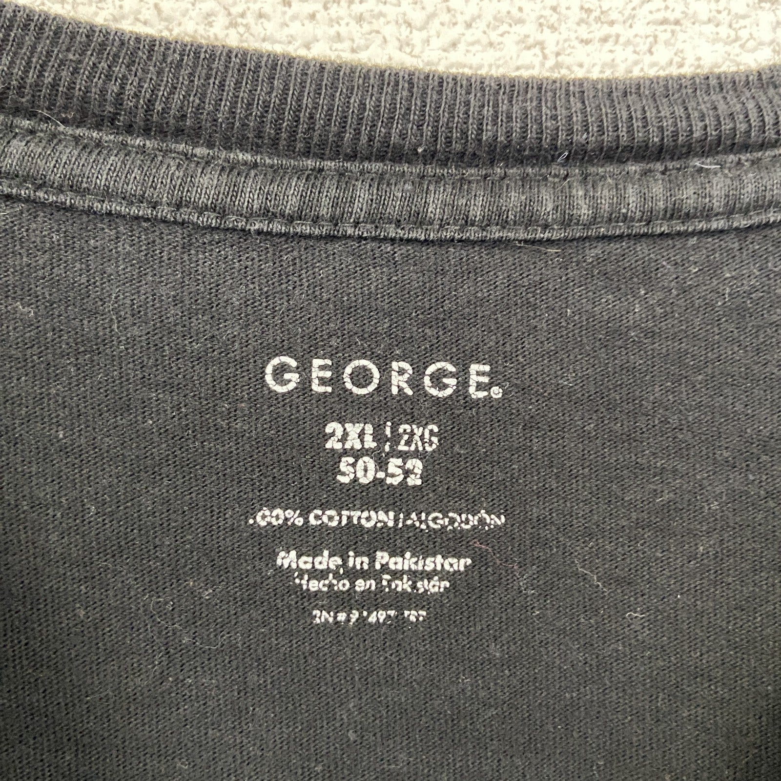 古着 used　GEORGE　半袖バックプリントポケットTシャツ　ROAD TO PARADISE　ビックシルエット　XXLサイズ