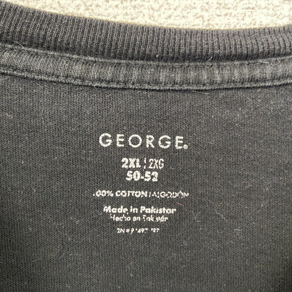 古着 used　GEORGE　半袖バックプリントポケットTシャツ　ROAD TO PARADISE　ビックシルエット　XXLサイズ