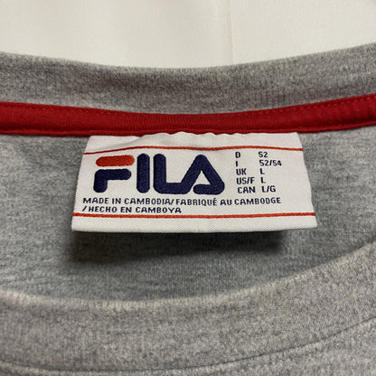 FILA　フィラ　スウェット/トレーナー　ワンポイント　スポーツミックス　ビッグシルエット　灰色　グレー　Lサイズ