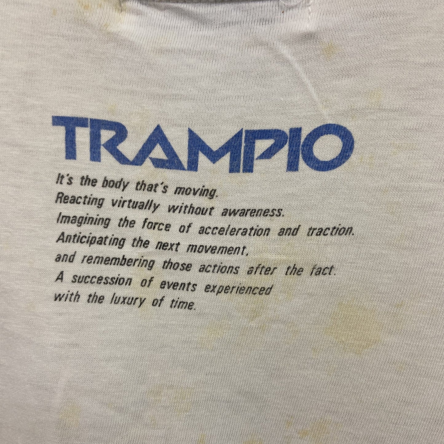 TRAMPIO　トランピオ　半袖プリントＴシャツ　シングルステッチ　白　ホワイト