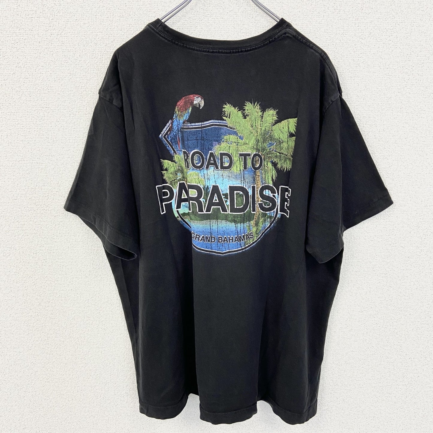 古着 used　GEORGE　半袖バックプリントポケットTシャツ　ROAD TO PARADISE　ビックシルエット　XXLサイズ
