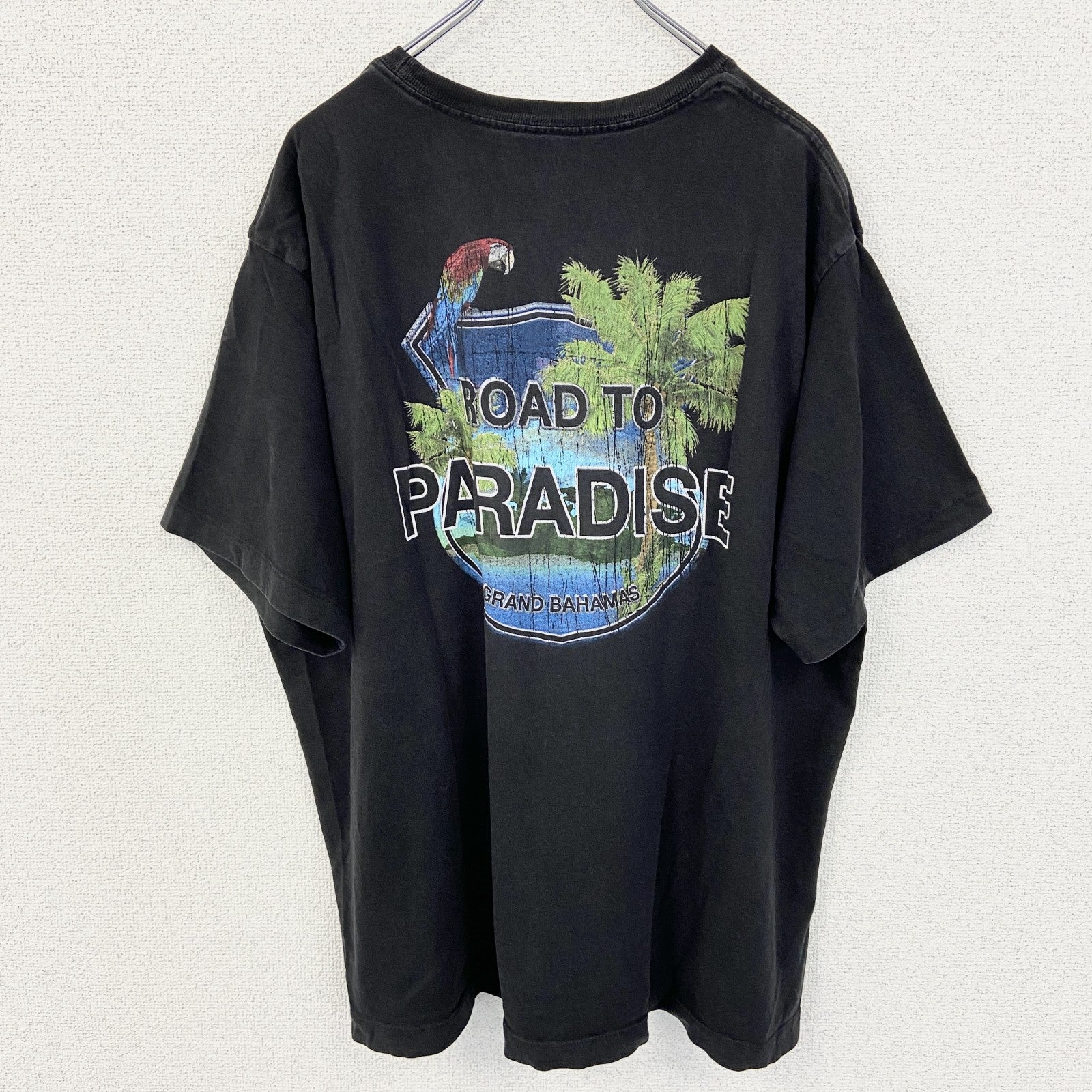 古着 used　GEORGE　半袖バックプリントポケットTシャツ　ROAD TO PARADISE　ビックシルエット　XXLサイズ