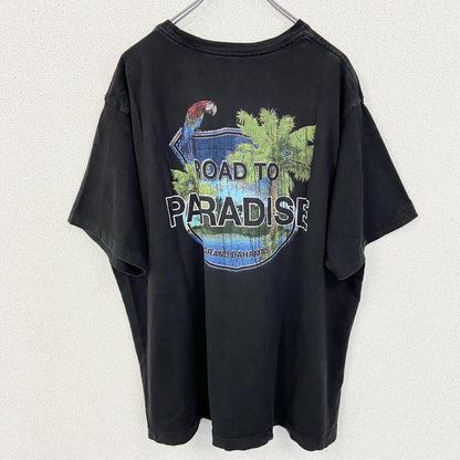 古着 used　GEORGE　半袖バックプリントポケットTシャツ　ROAD TO PARADISE　ビックシルエット　XXLサイズ