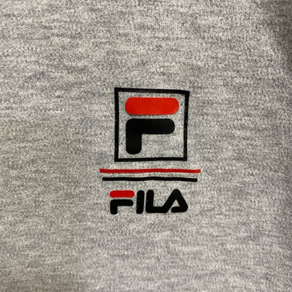 FILA　フィラ　スウェット/トレーナー　ワンポイント　スポーツミックス　ビッグシルエット　灰色　グレー　Lサイズ