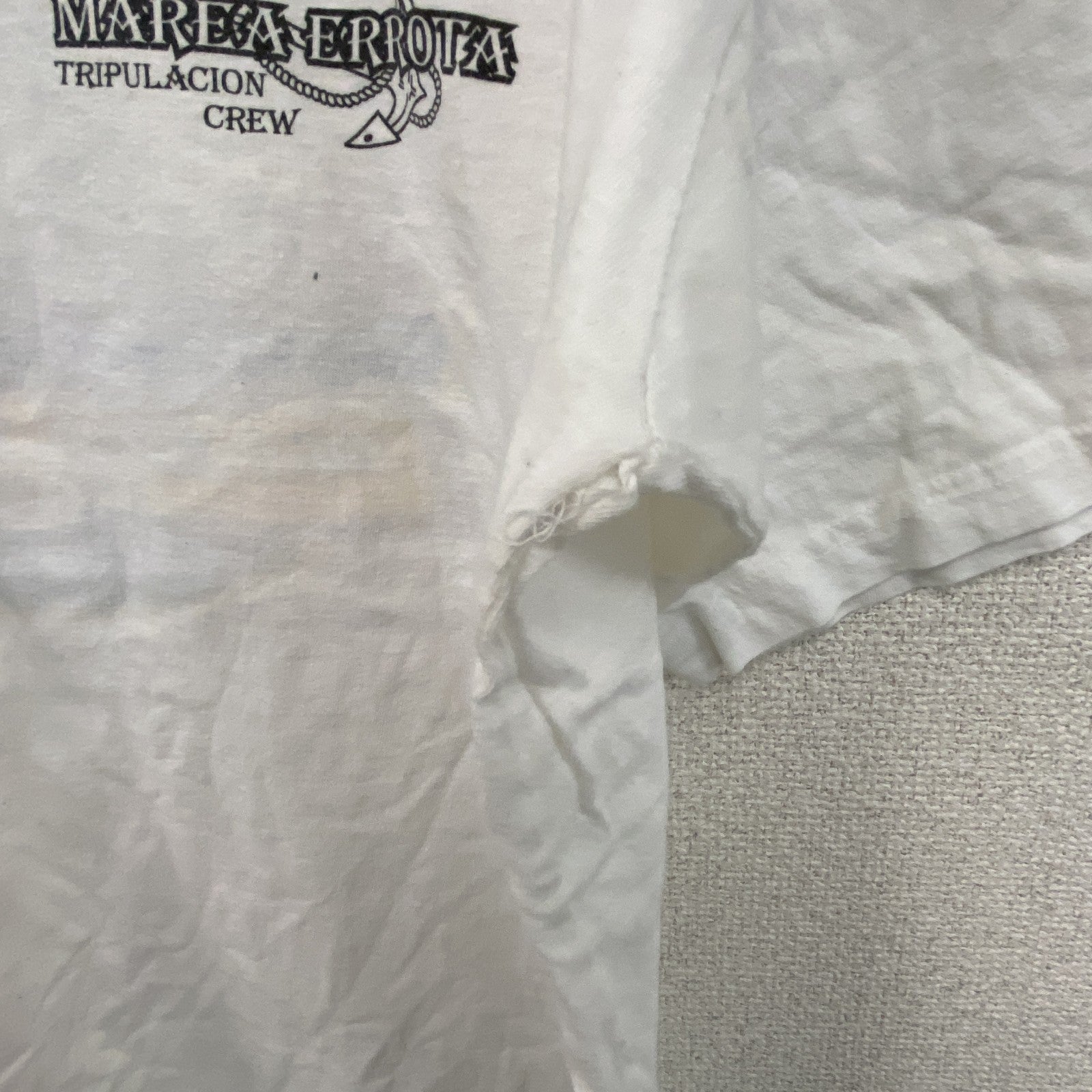 FIREEDX　半袖プリントTシャツ　船　白　ホワイト
