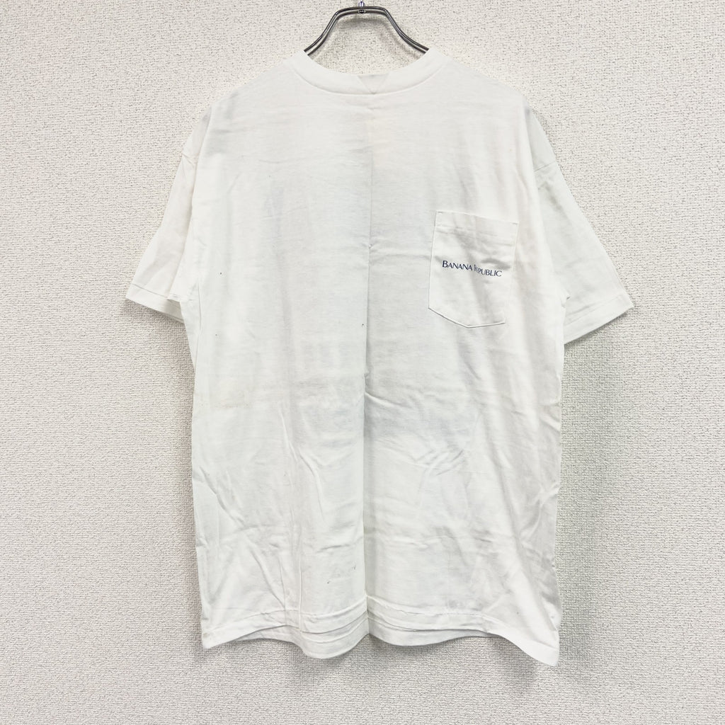 BANANA REPUBLIC　バナナリパブリック　半袖プリントＴシャツ　シングルステッチ　白　ホワイト　Mサイズ
