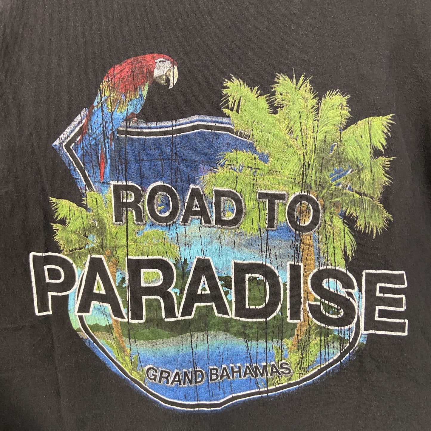 古着 used　GEORGE　半袖バックプリントポケットTシャツ　ROAD TO PARADISE　ビックシルエット　XXLサイズ