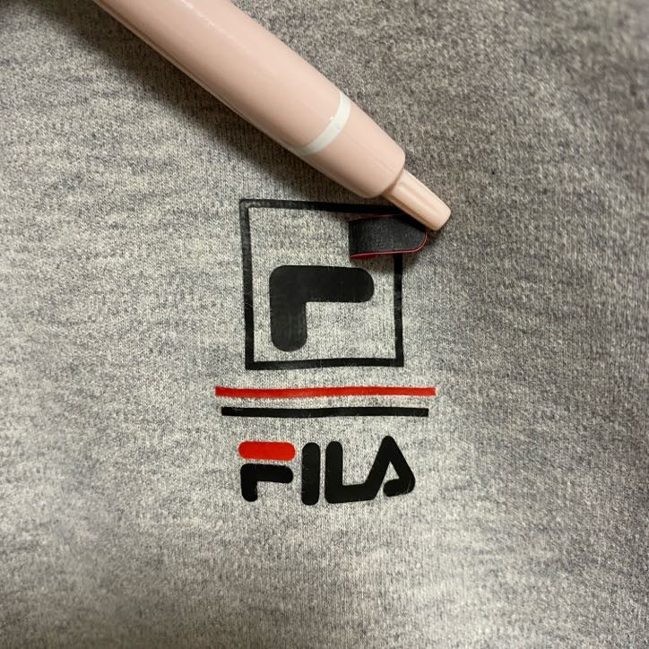 FILA　フィラ　スウェット/トレーナー　ワンポイント　スポーツミックス　ビッグシルエット　灰色　グレー　Lサイズ