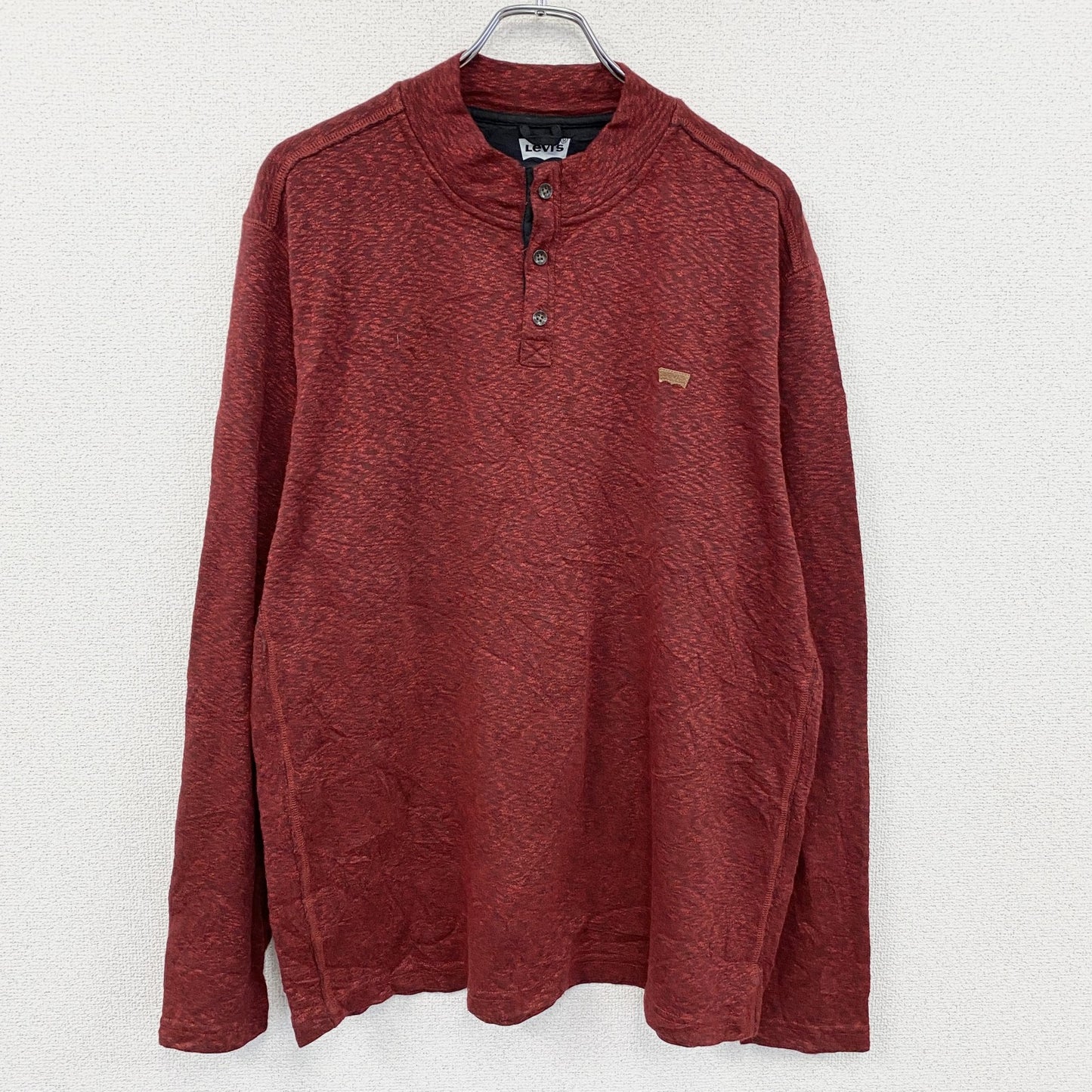 Levi’ｓ　リーバイス　スウェット/トレーナー　ヘンリーネック　赤　レッド　XLサイズ