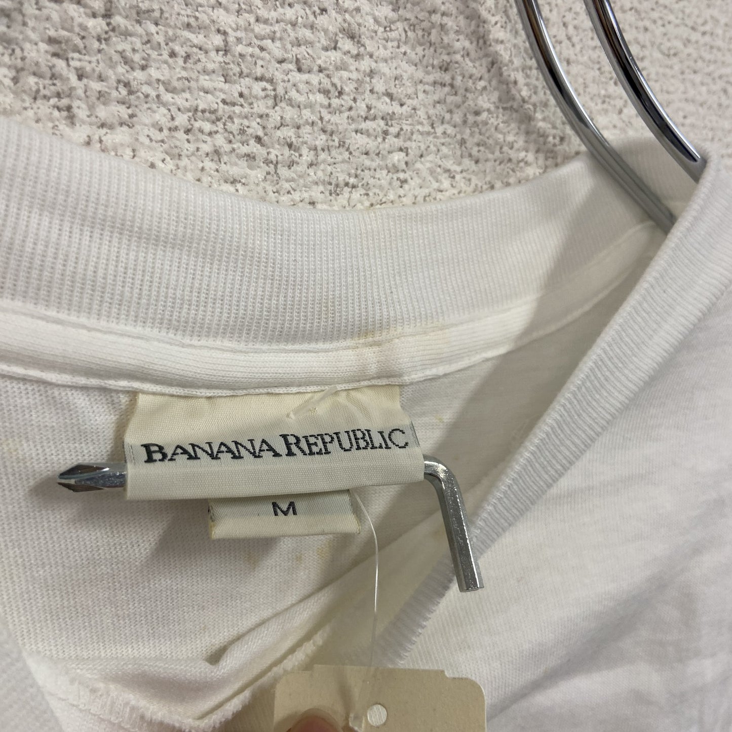 BANANA REPUBLIC　バナナリパブリック　半袖プリントＴシャツ　シングルステッチ　白　ホワイト　Mサイズ