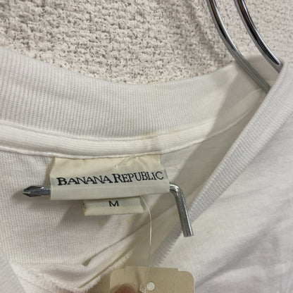 BANANA REPUBLIC　バナナリパブリック　半袖プリントＴシャツ　シングルステッチ　白　ホワイト　Mサイズ