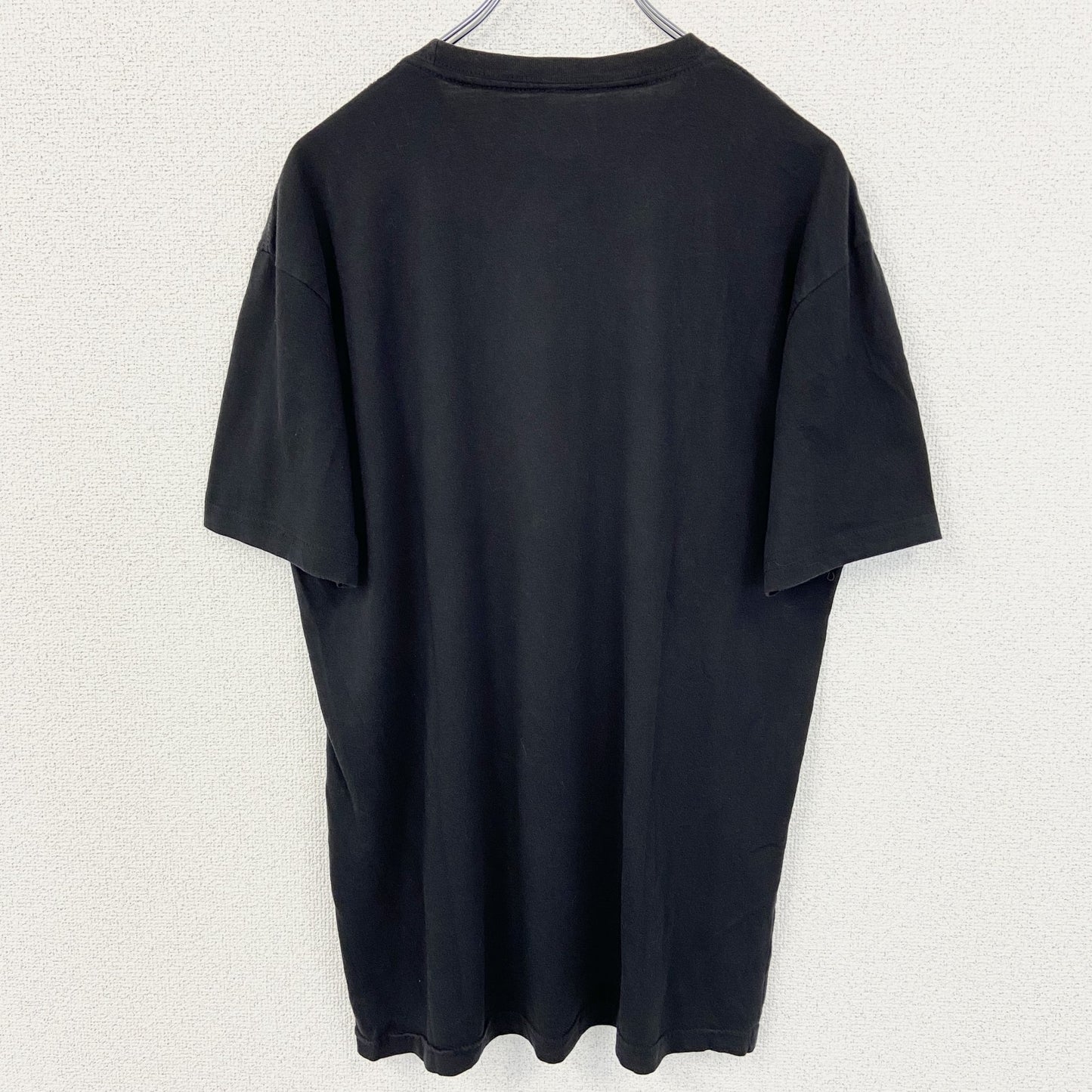 古着 used　WOHVEN　半袖デザインプリントTシャツ　グラフィック　クルーネック　黒　ブラック　春夏服　Lサイズ