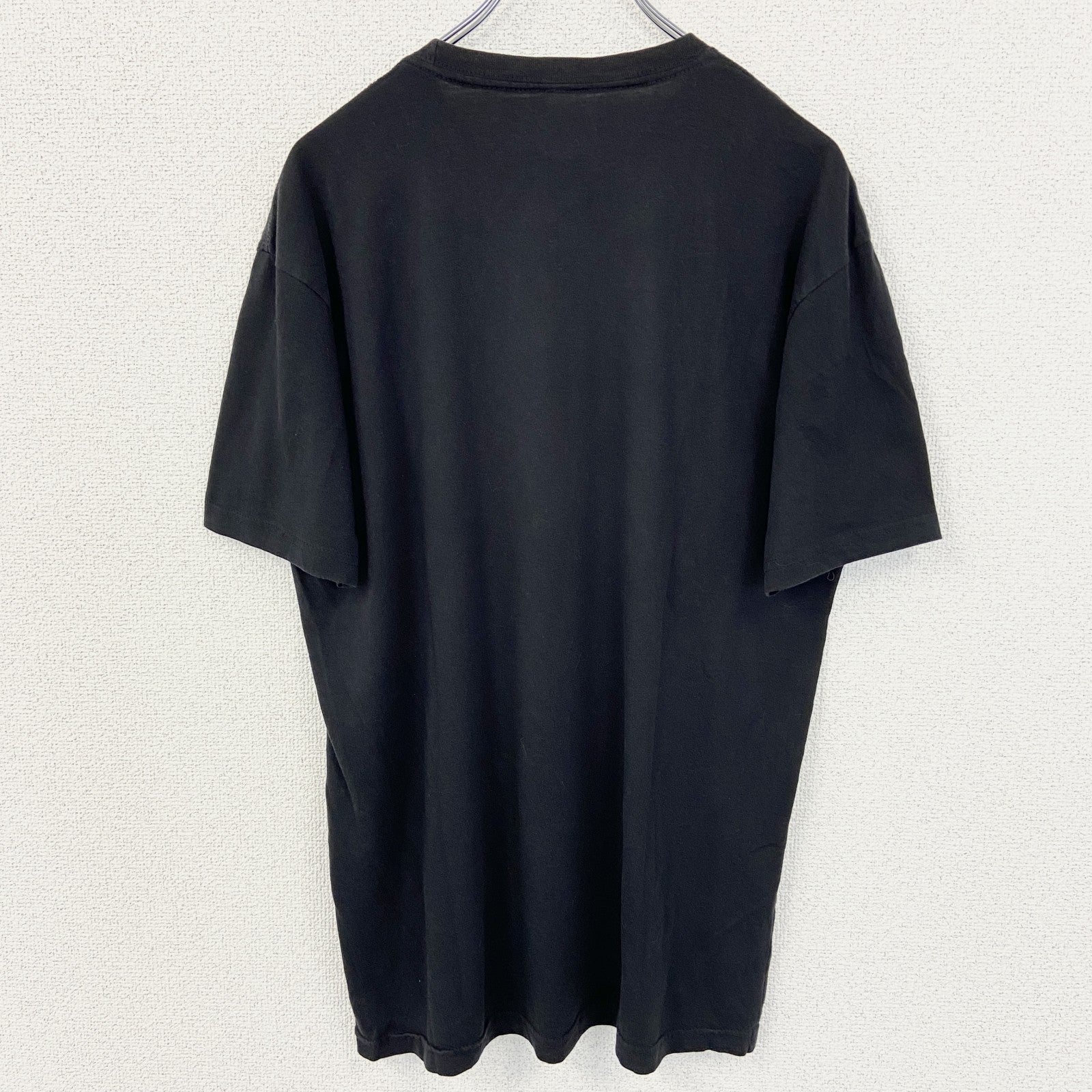 古着 used　WOHVEN　半袖デザインプリントTシャツ　グラフィック　クルーネック　黒　ブラック　春夏服　Lサイズ