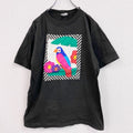 ART　アート　半袖プリントTシャツ　シングルステッチ　黒　ブラック
