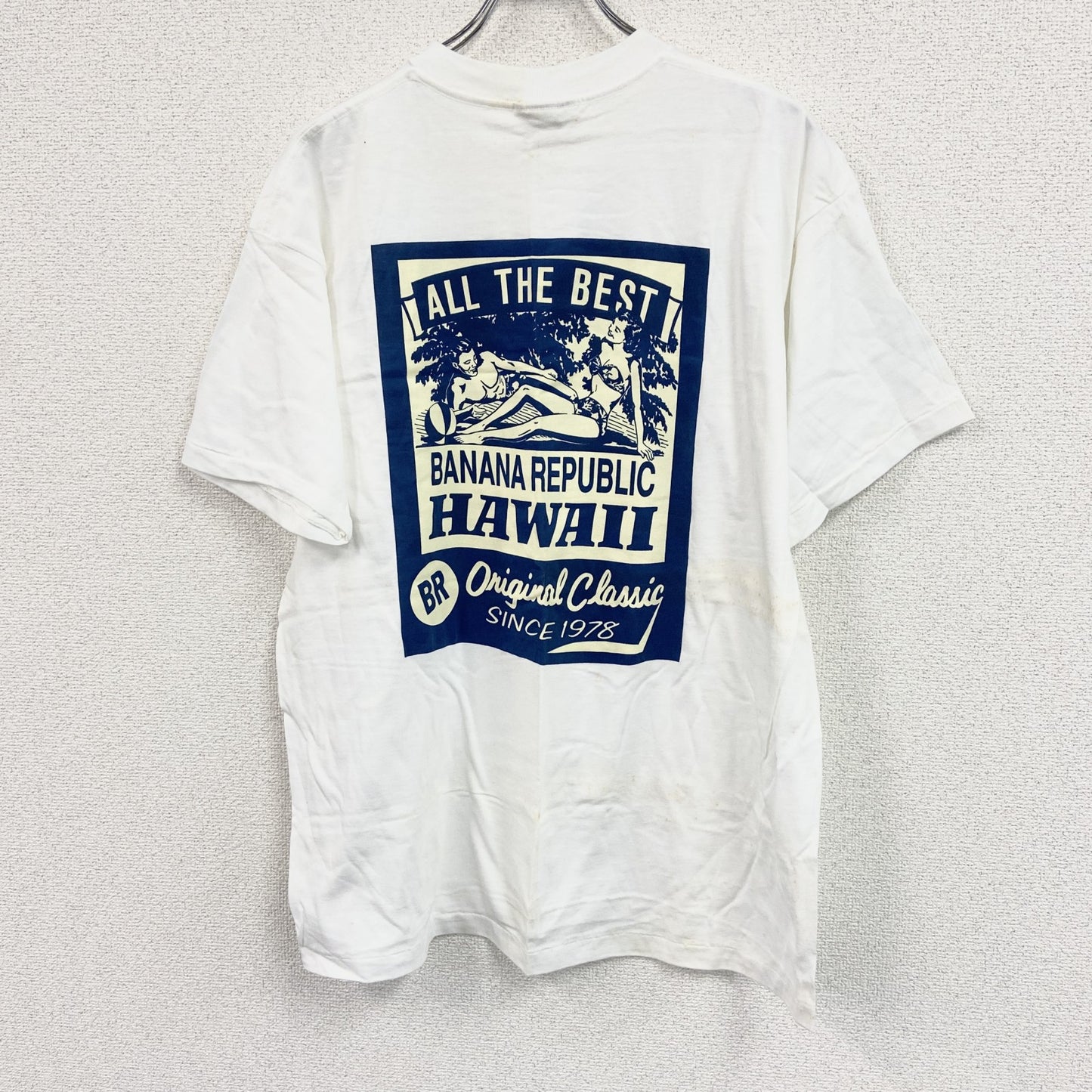 BANANA REPUBLIC　バナナリパブリック　半袖プリントＴシャツ　シングルステッチ　白　ホワイト　Mサイズ